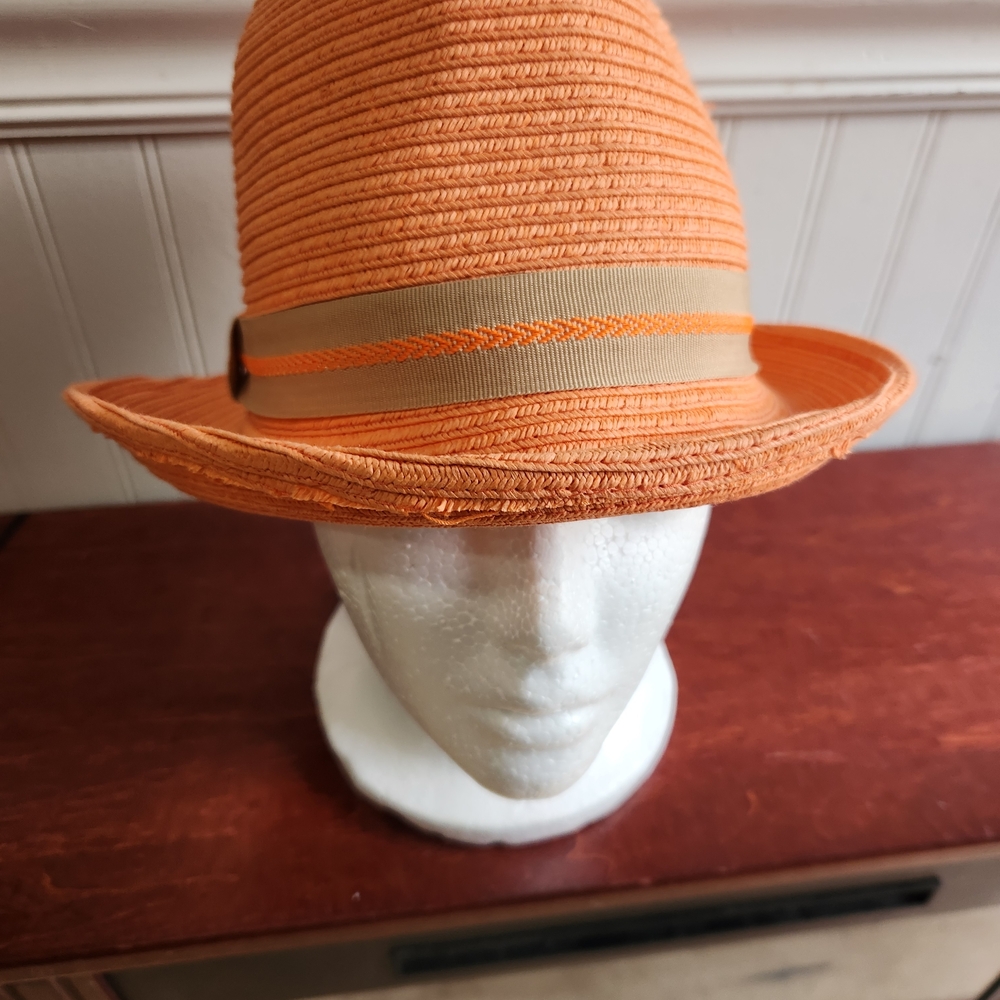 Only Orange Fedora with Tan Band